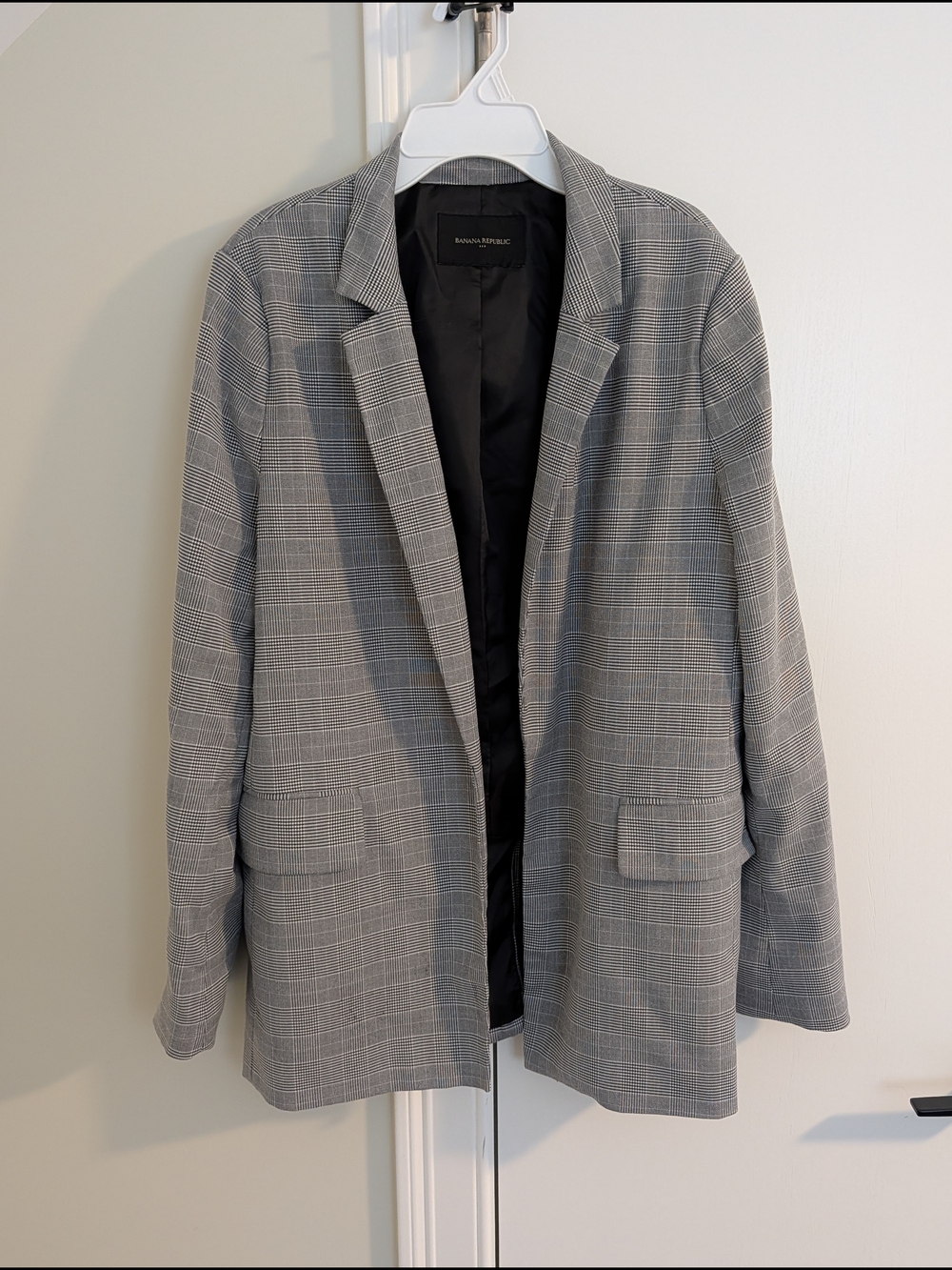 Banana Republic Gray Glen Plaid Blazer